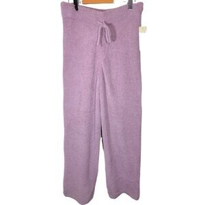 Rd Style Terry Cloth Pants High Rise Lavender Wide Leg Lounge wear Jogger Sz M